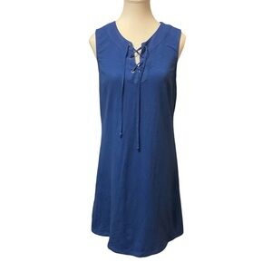 TOMMY BAHAMA ISLAND CAYS LACE UP SPA DRESS COVERUP/ BLUE/ Size S